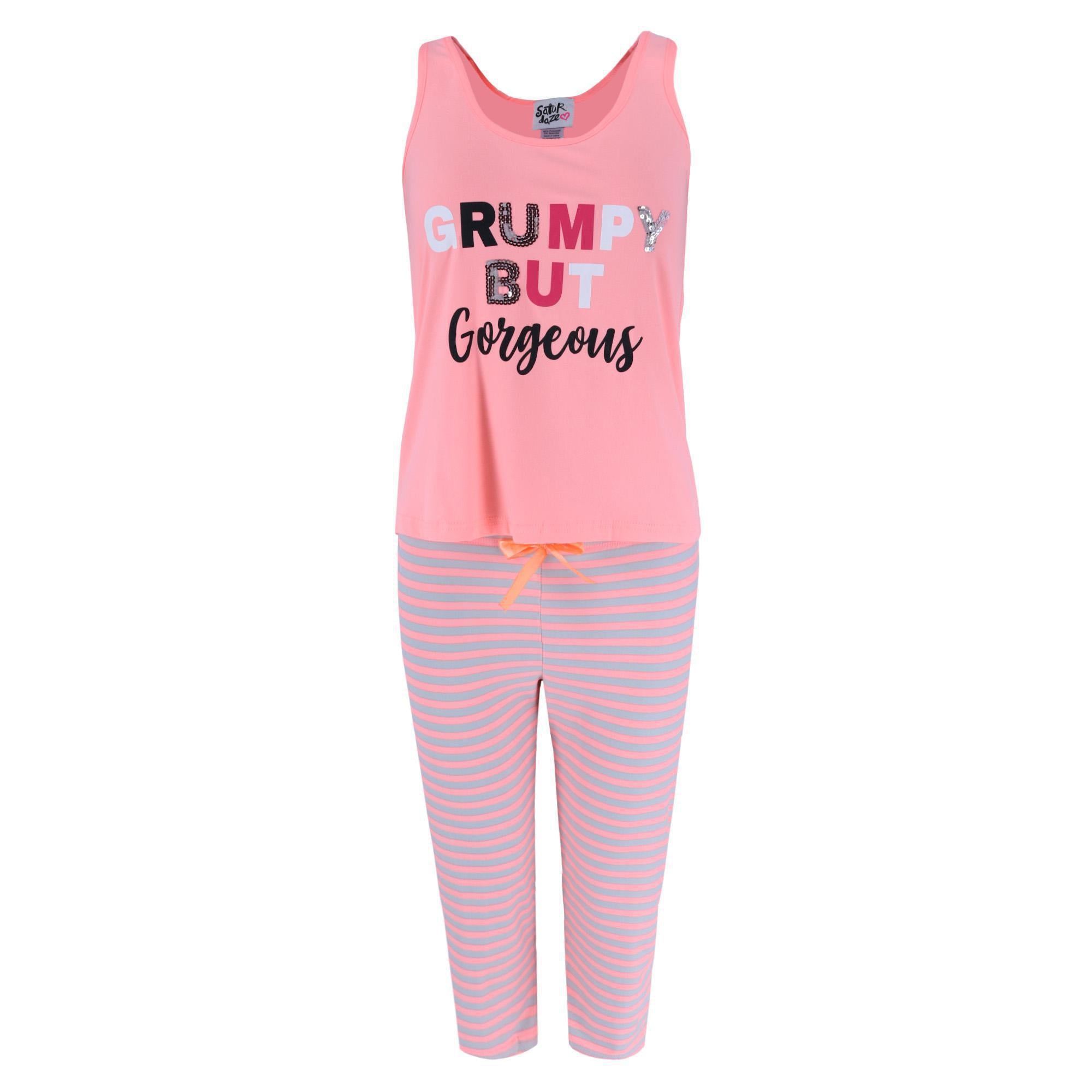 

Женский комплект из топа и капри больших размеров Grumpy Gorgeous Saturdaze, розовый