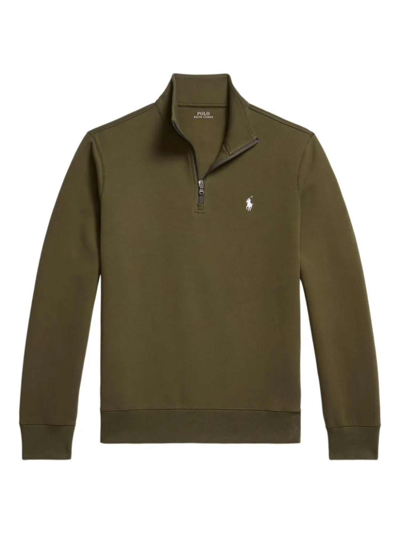 

Свитшот Polo Ralph Lauren с застежкой-молнией на половину длины, двойной вязки, зеленый