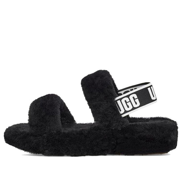 Сандалии, о да, сандалии на толстой подошве, Ugg, черный