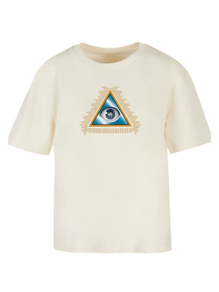 

Футболка emoji couture Ladies Everyday Tee Pyramid eye and golden beads, цвет Whitesand