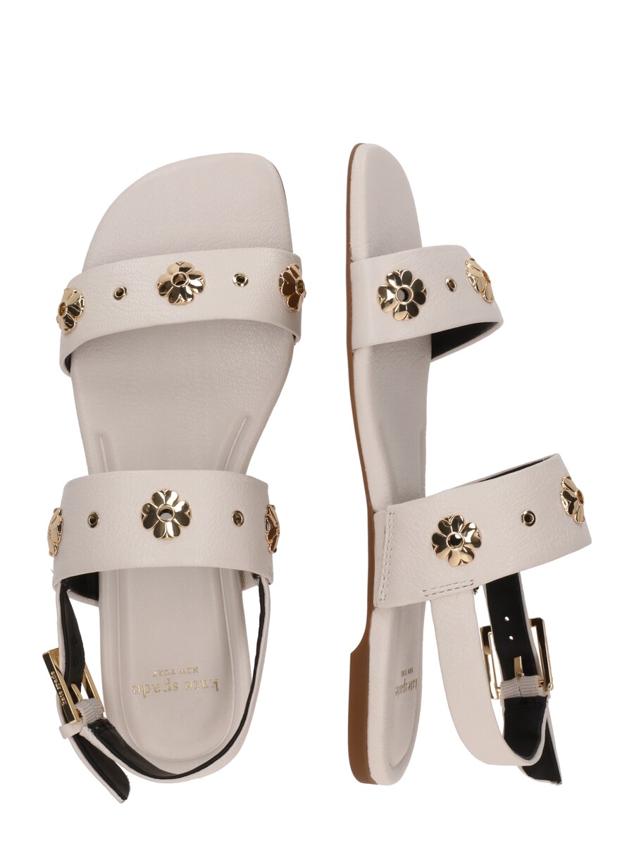 Сандалии Kate Spade Spade Flower Sandaletten Mit Nieten, Flach, Cream — фото 2