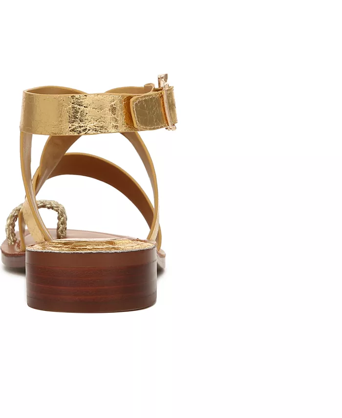 Женские босоножки Ina Toe Loop на платформе с ремешком на щиколотке Franco Sarto, золотой — фото 3