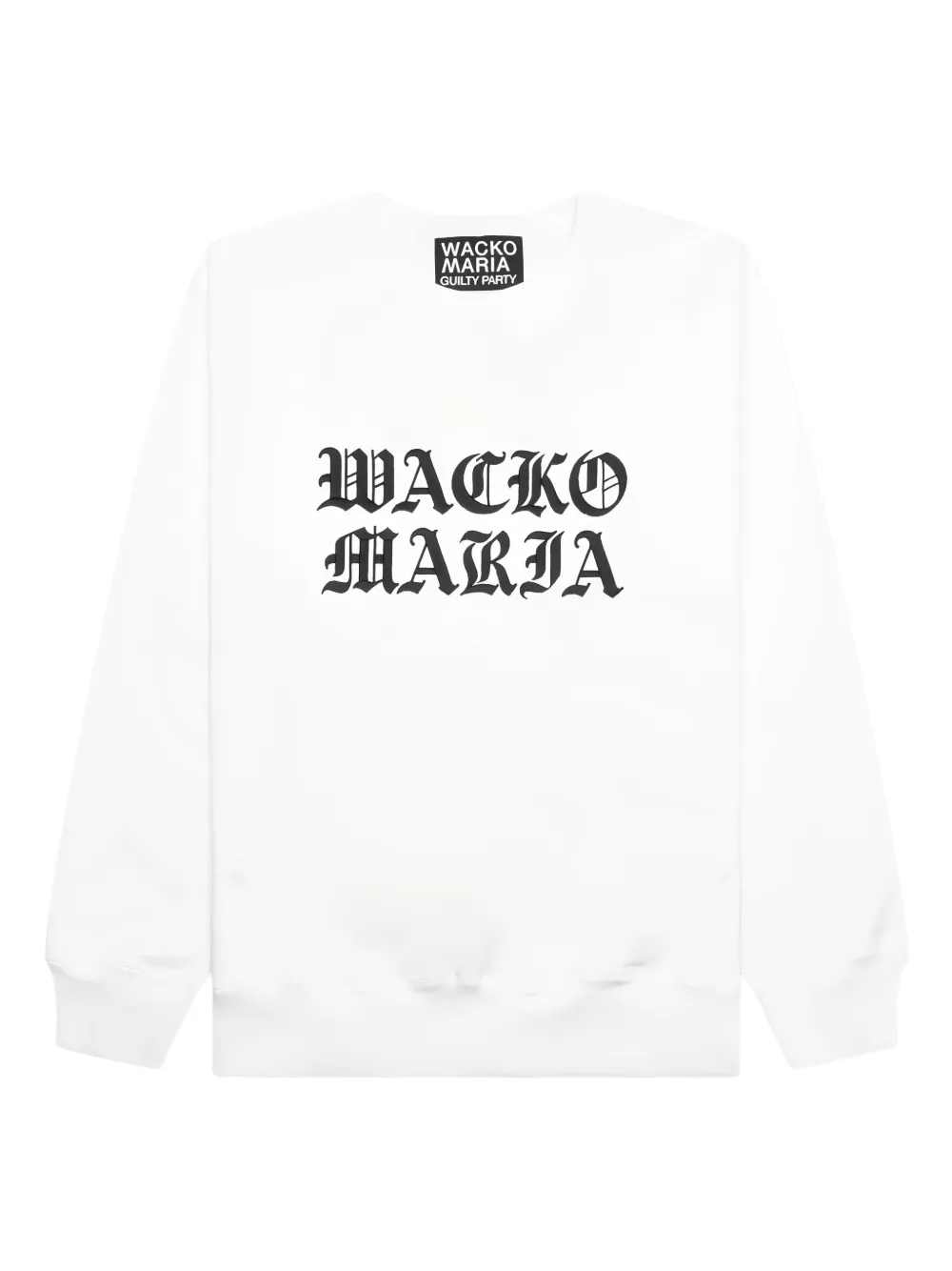 

Вышитая толстовка с круглым вырезом WACKO MARIA, белый