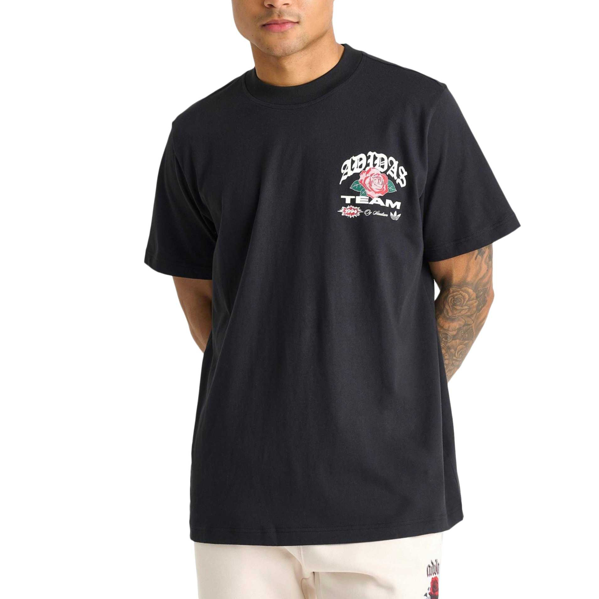Adidas Originals Футболка мужская Black/Black/Iron Gray/White Crew Neck Moderate Straight Fit