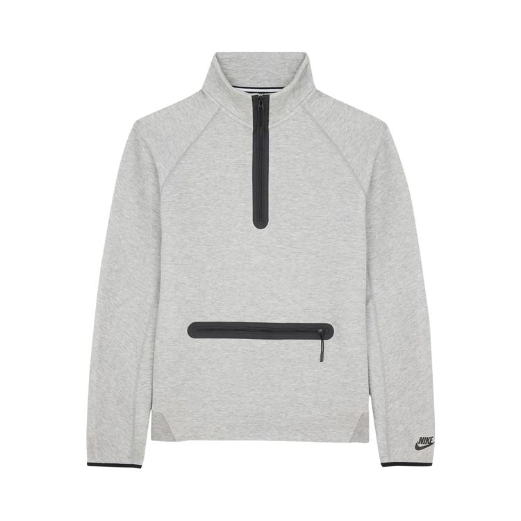 

Толстовка Nike Sportswear Tech Fleece 1/2 Zip Sweatshirt 'Dark Grey Heather/Black', серый