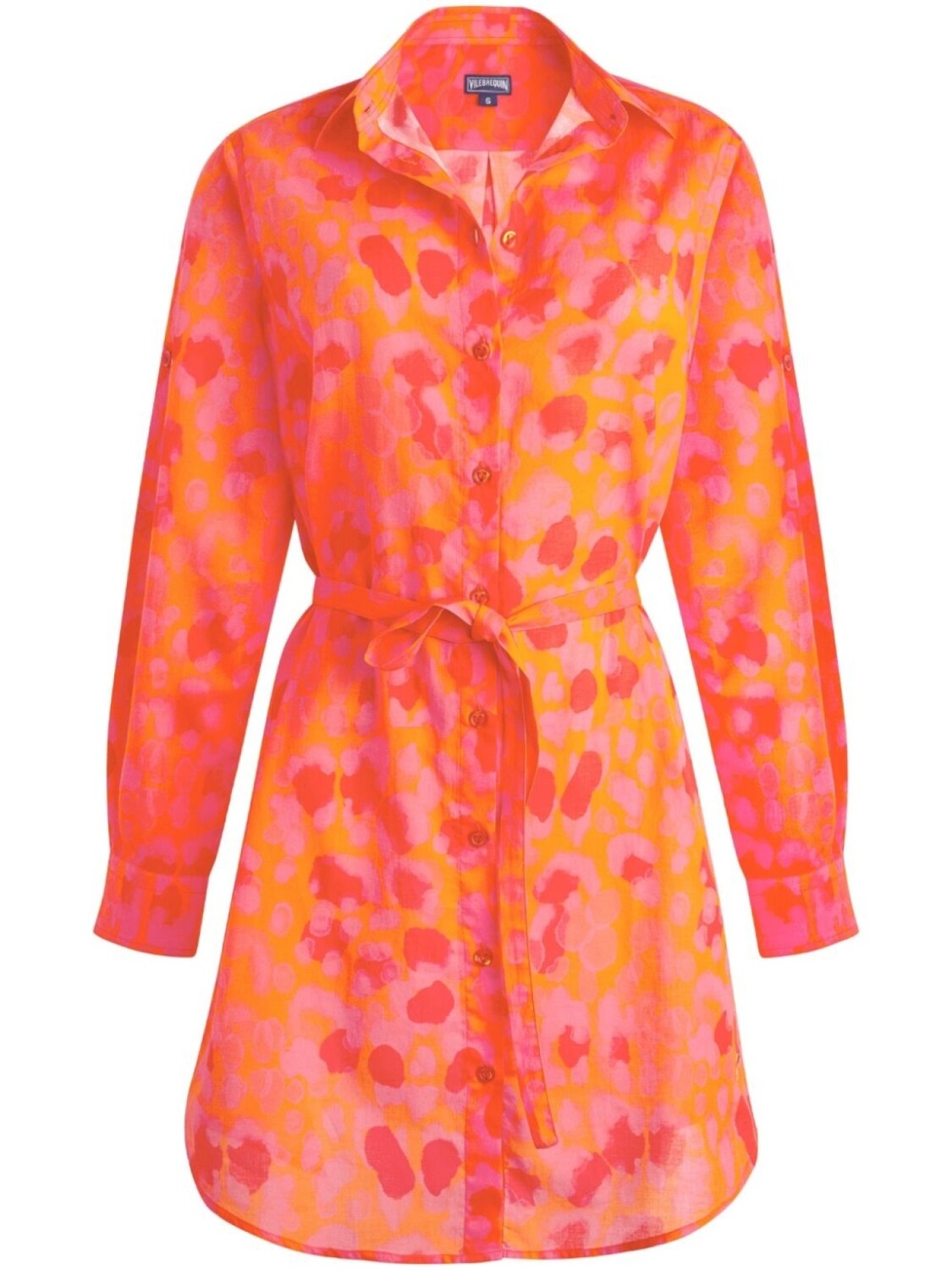 

Платье-рубашка из вуали Vilebrequin, оранжевый