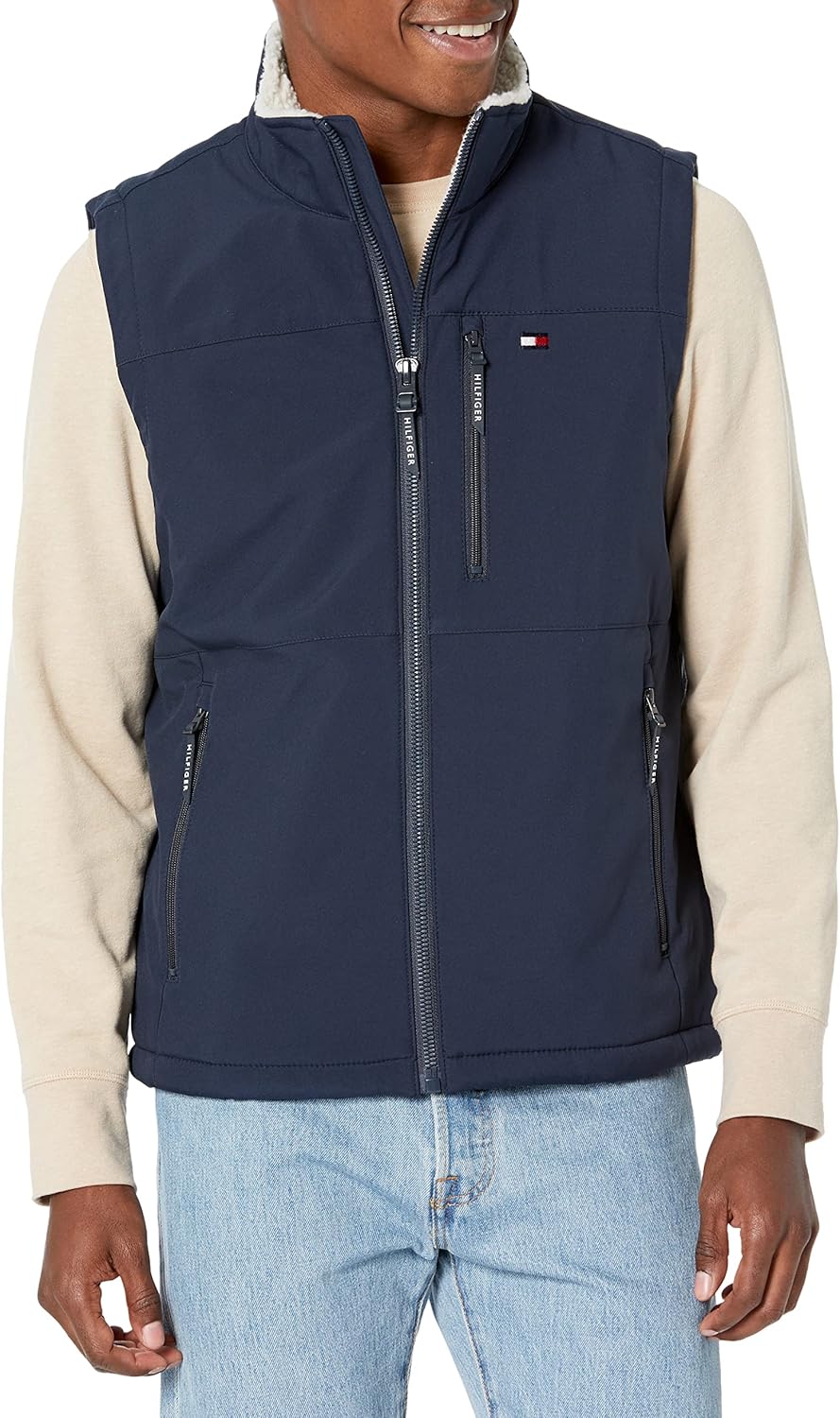 

Мужской жилет Tommy Hilfiger с подкладкой из шерпы, Blue