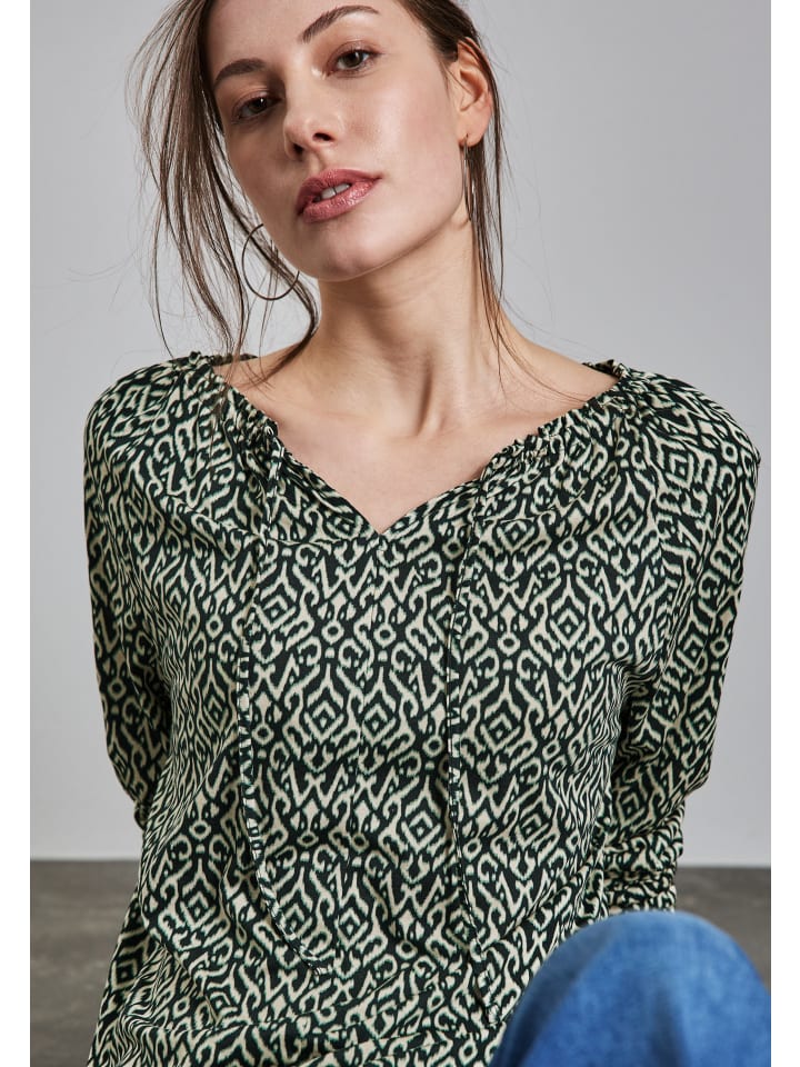 

Рубашка реглан с принтом, зеленая Street One