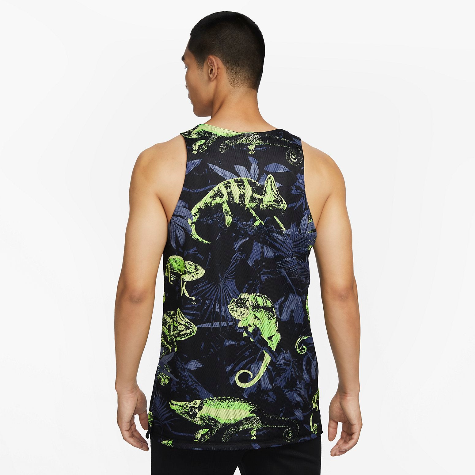 Спортивный топ Nike Dri-FIT Studio '72 Reversible Allover Print Training Tank Top 'Black' FB7979-010, черный — фото 4