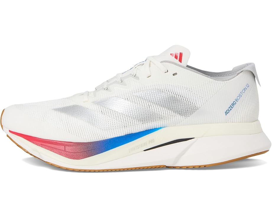 Кроссовки adidas Running adiZero Boston 12 Running Shoes, цвет White/Matte Silver/Pure Ruby — фото 4