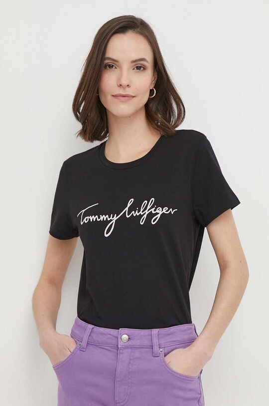 

Хлопковая футболка Tommy Hilfiger, черный