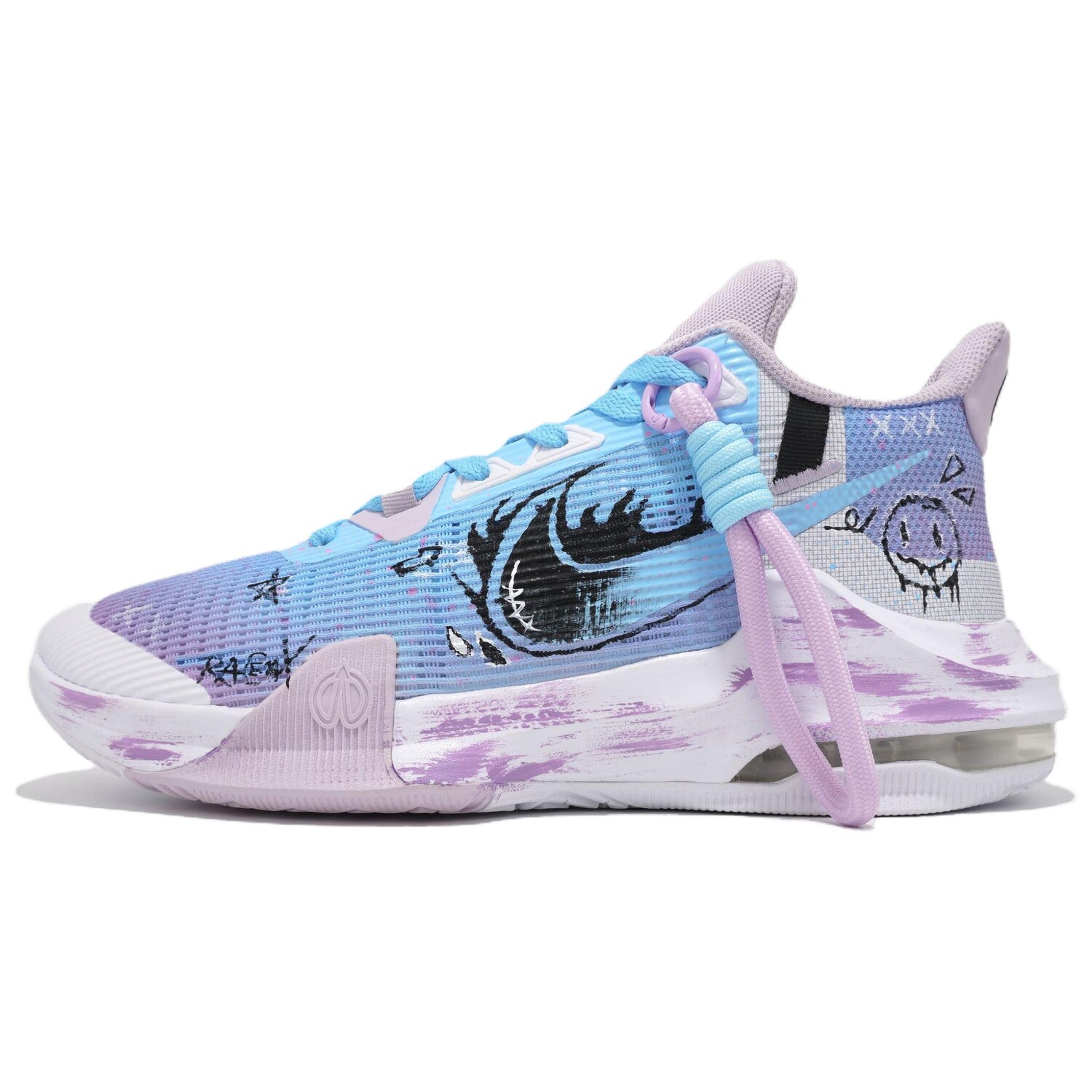 

Баскетбольные кроссовки Air Max Impact 3 Basketball Shoes Unisex Low-Top Cyan/Purple/White/Black Nike