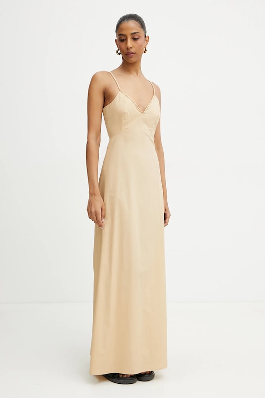 

Хлопковое платье Patrizia Pepe, бежевый