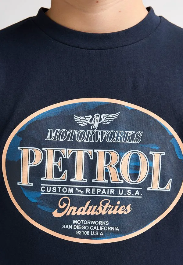 Футболка с принтом кактуса опунции. Petrol Industries, Navy Blue — фото 4