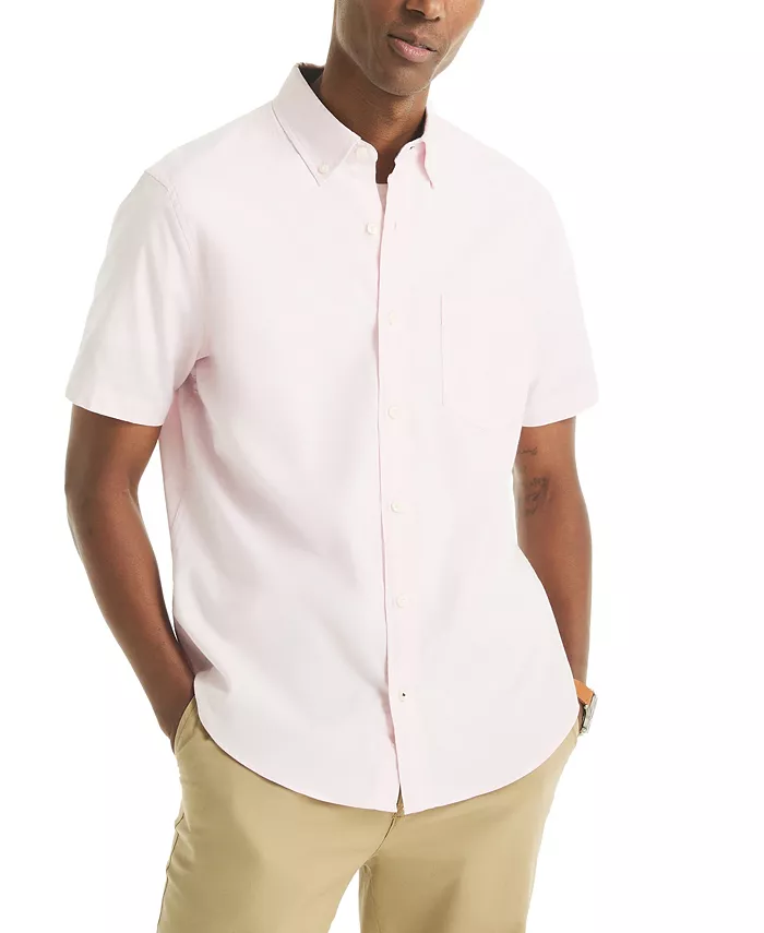 

Мужская рубашка с коротким рукавом на пуговицах из оксфордской ткани Nautica, фиолетовый