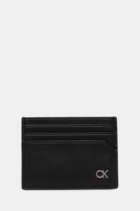 

Кожаный ремень и визитница Calvin Klein, черный