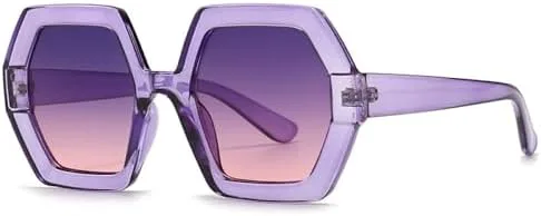 

Модные солнцезащитные очки Polygon 2026 для женщин, ретро-очки большого размера, женские солнцезащитные очки, мужские очки с защитой от УФ-излучения UV400 MTZJH, D8