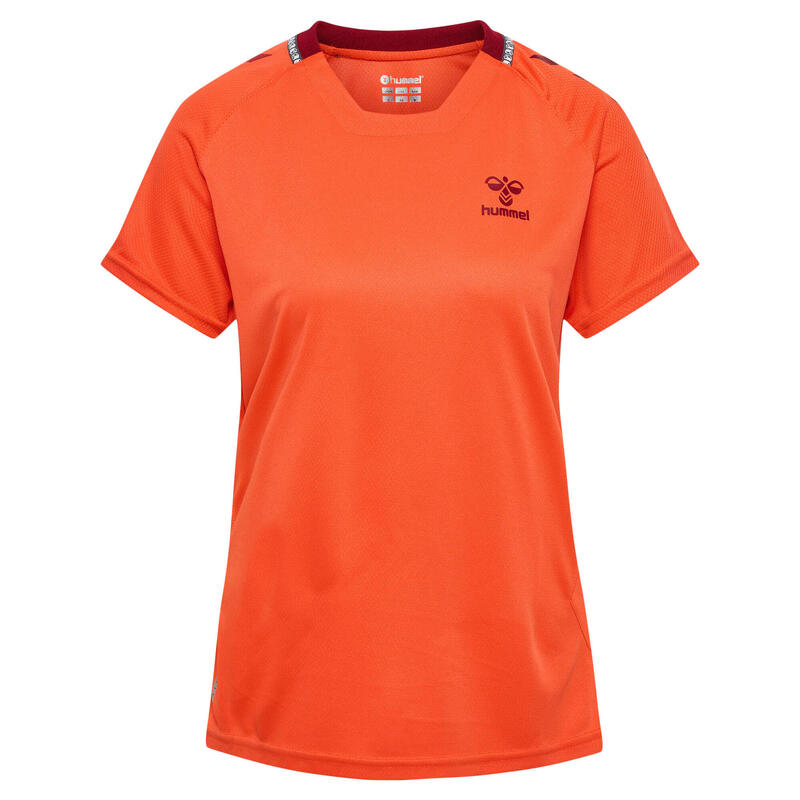 

Спортивная футболка Hummel, цвет orangefarben fluoreszierend/kirschrot