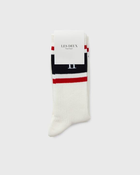 

Носки Les Deux William Stripe 2-Pack Socks, цвет off white/navy-red