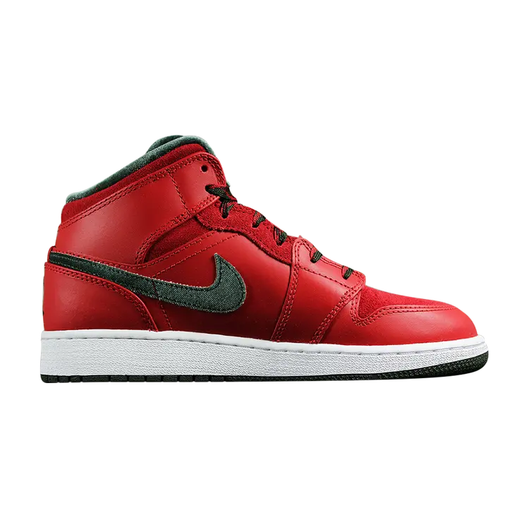 

Кроссовки Air Jordan 1 Mid Premium BG 'Varsity Red', красный