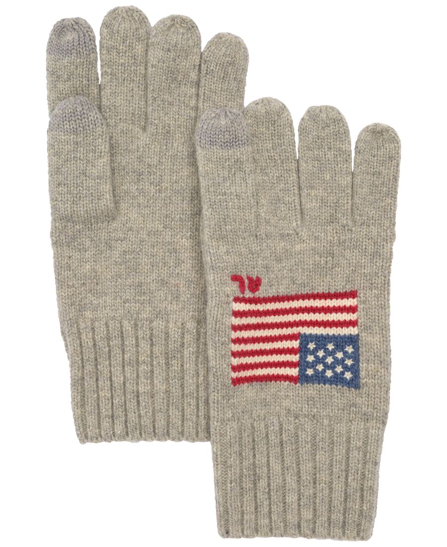 

Мужские перчатки с флагом RL Polo Ralph Lauren, Andover Heather