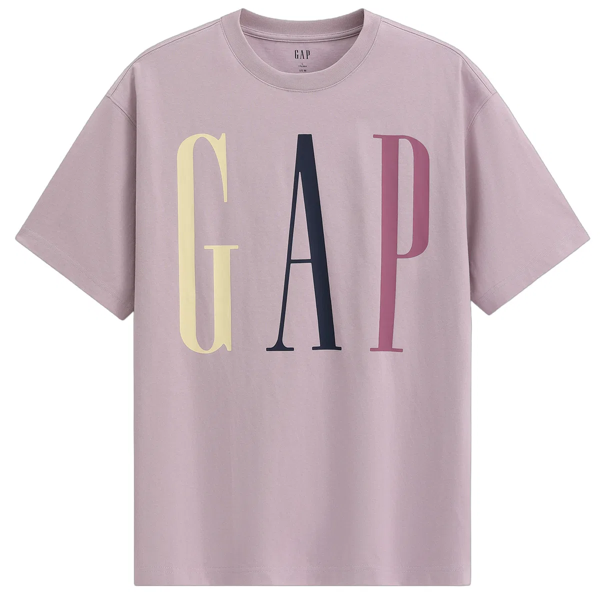 Футболка унисекс crew neck moderate GAP, Light Purple Pink, Offset Printing LOGO