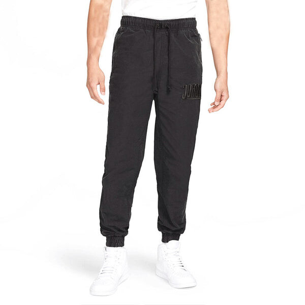 Спортивные штаны Men's Air Jordan Logo Pocket Zipper Lacing Athleisure Casual Sports Long Pants/Trousers Black, черный — фото 3