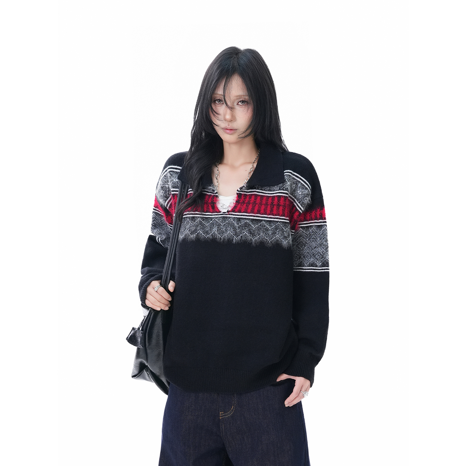 

NEVER RULE Трикотажная база с черным лацканом