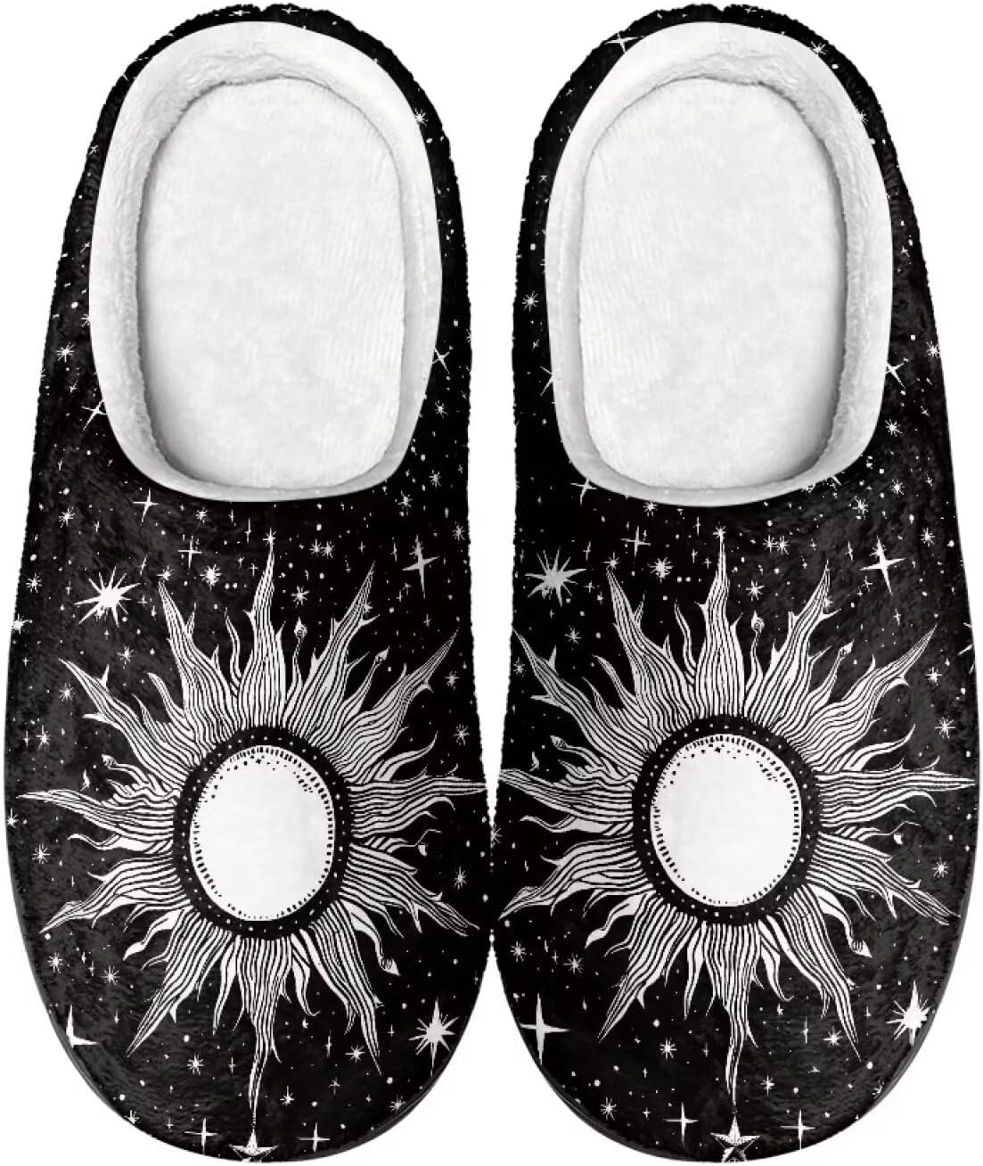 

Тапочки Flashideas для женщин и мужчин, мягкие, пушистые, теплые, домашние, с нескользящей подошвой, парные, повседневного стиля, Gothic Sun 1