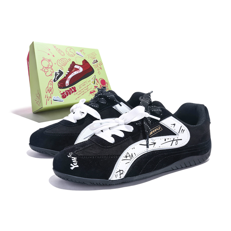 

Jifffly Износостойкие сбалансированные лоу-топ скейтборд кроссовки унисекс черные, цвет Black