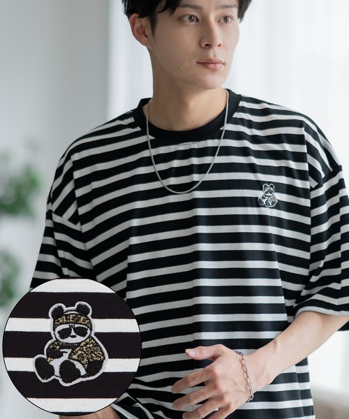 

Футболка с коротким рукавом, с вышивкой по краю SIDEWAY STANCE, черный