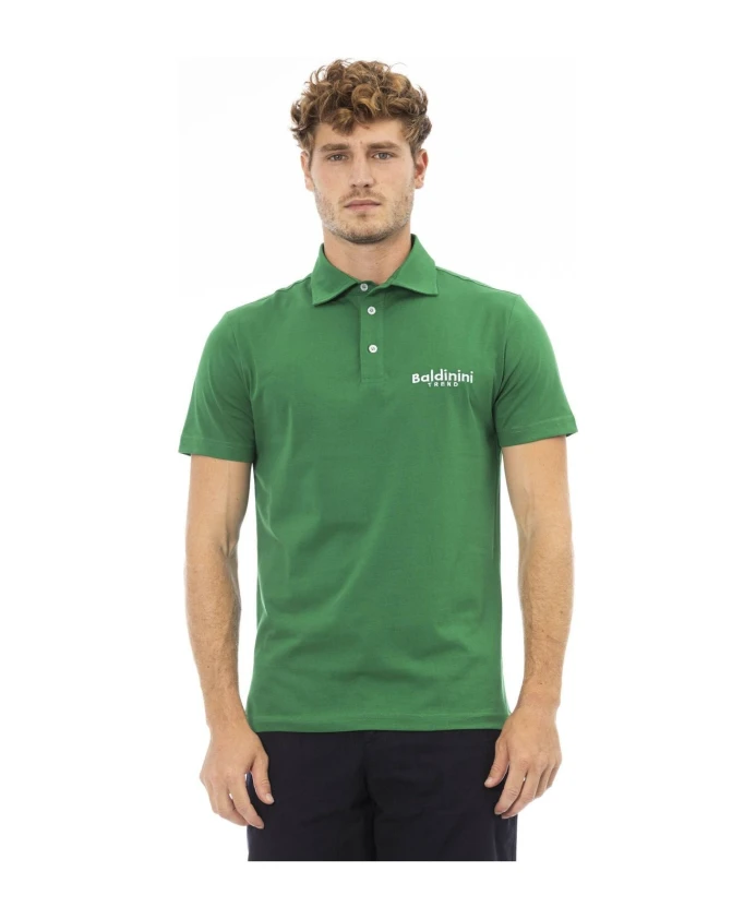 

Поло с вышитым логотипом - тренд. Baldinini, зеленый