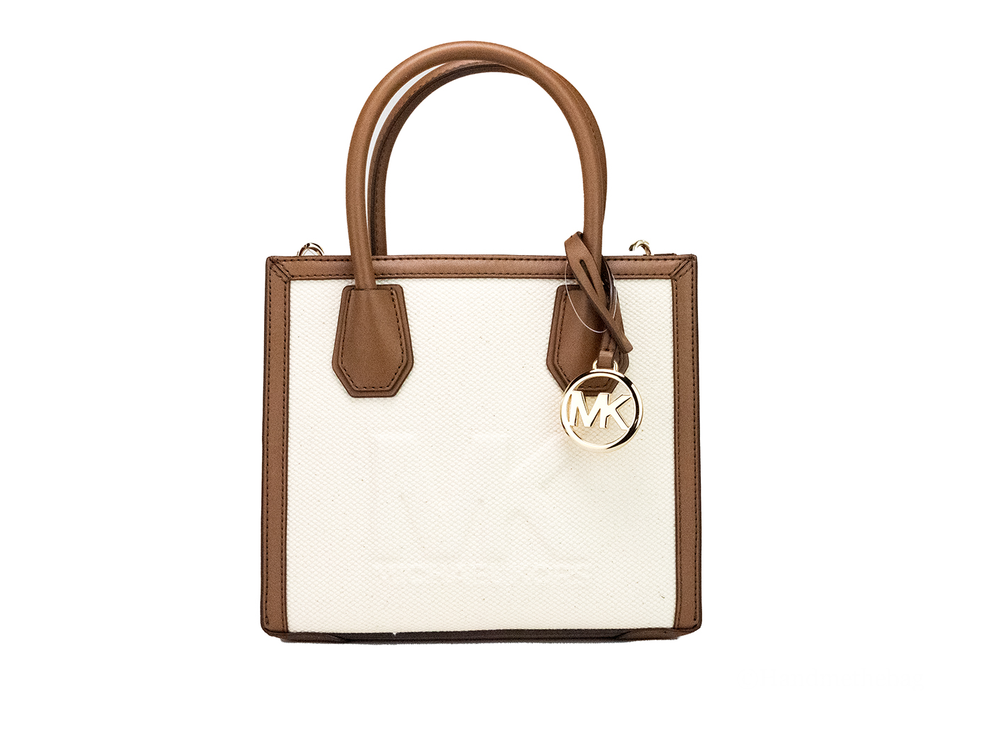 

Сумка-мессенджер Mercer Medium Luggage из тисненого хлопкового полотна Michael Kors