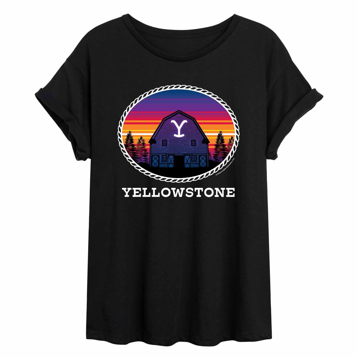 

Юниорская футболка Yellowstone Sunset с струящимся рисунком Licensed Character