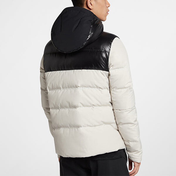 Пуховик Air Jordan protection against cold Stay Warm hooded Colorblock Casual Sports Down Jacket White, белый — фото 4