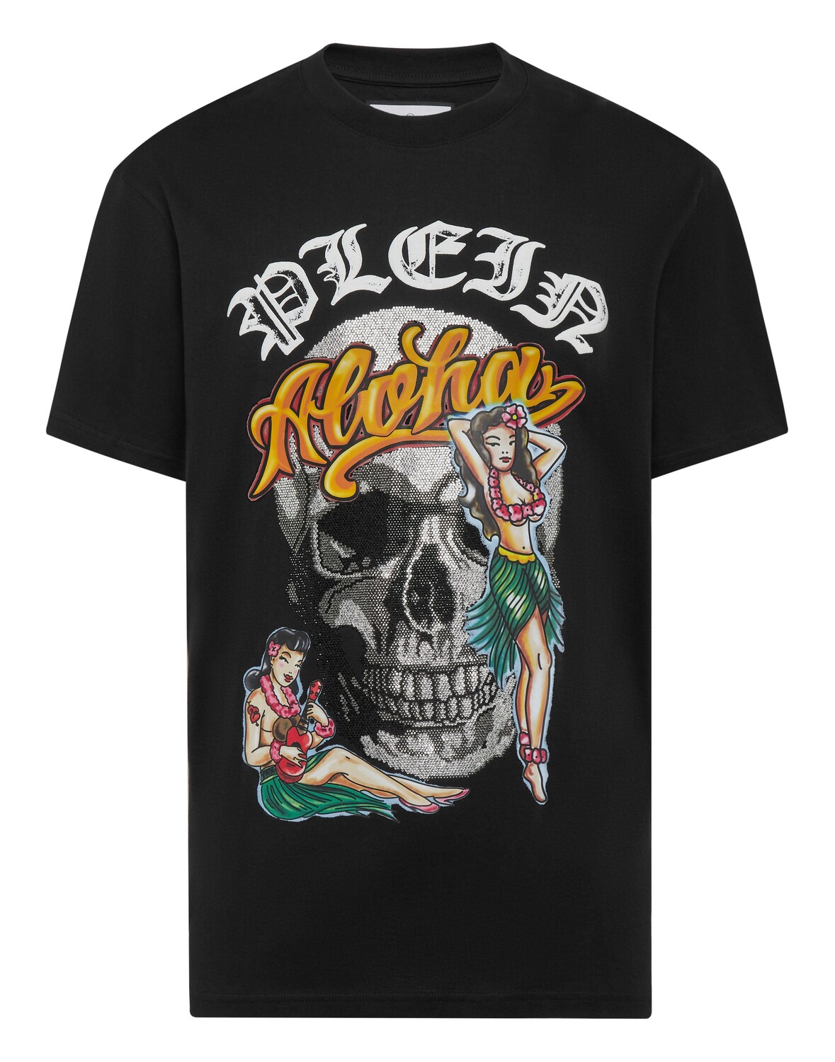 

Футболка с круглым вырезом SS Гавайи Philipp Plein, черный