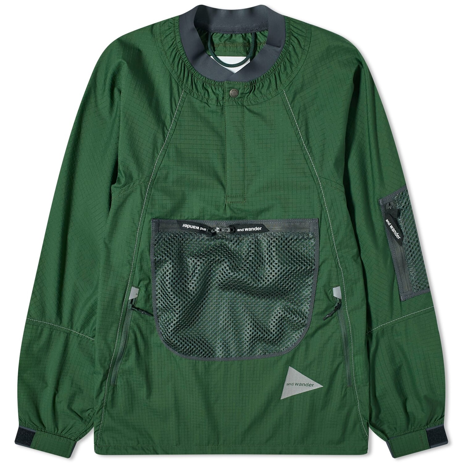 

Куртка And Wander Breathable Ripstop Pullover, зеленый