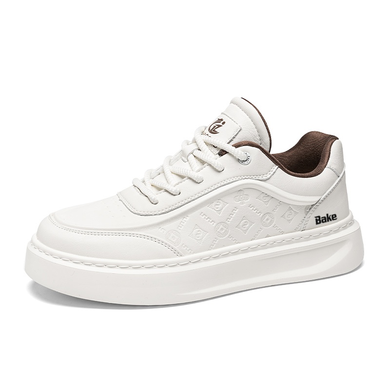 

BAKE Легкие и дышащие низкие скейтерские кроссовки мужские бежево-кофейные, цвет Beige Coffee