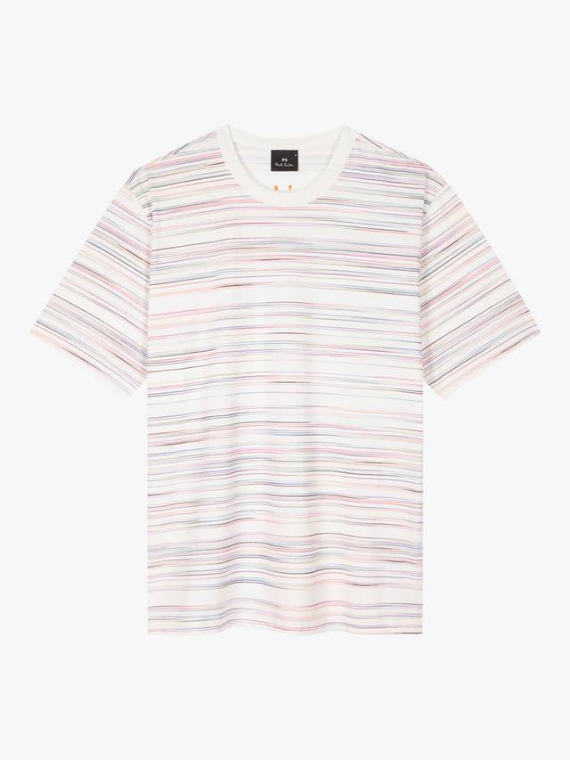 

Футболка с круглым вырезом и полосками из хлопка Paul Smith