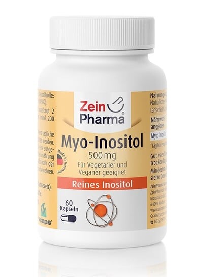 

Zein Pharma, Инозитол, Мио-инозитол, 500мг, 60 капсул