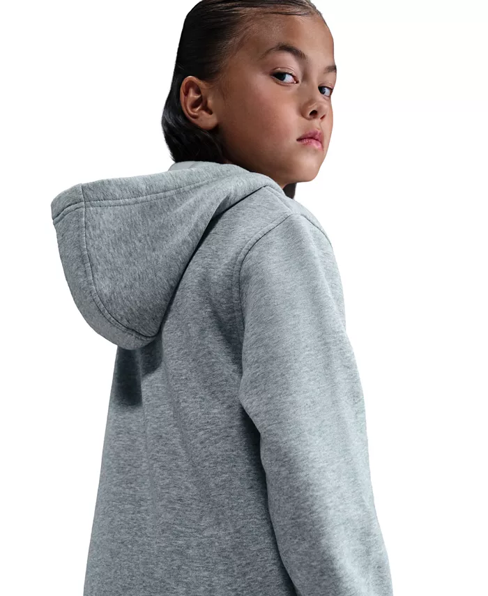 Кайтлин Кларк флисовая толстовка с капюшоном для подростков Nike, серый — фото 4