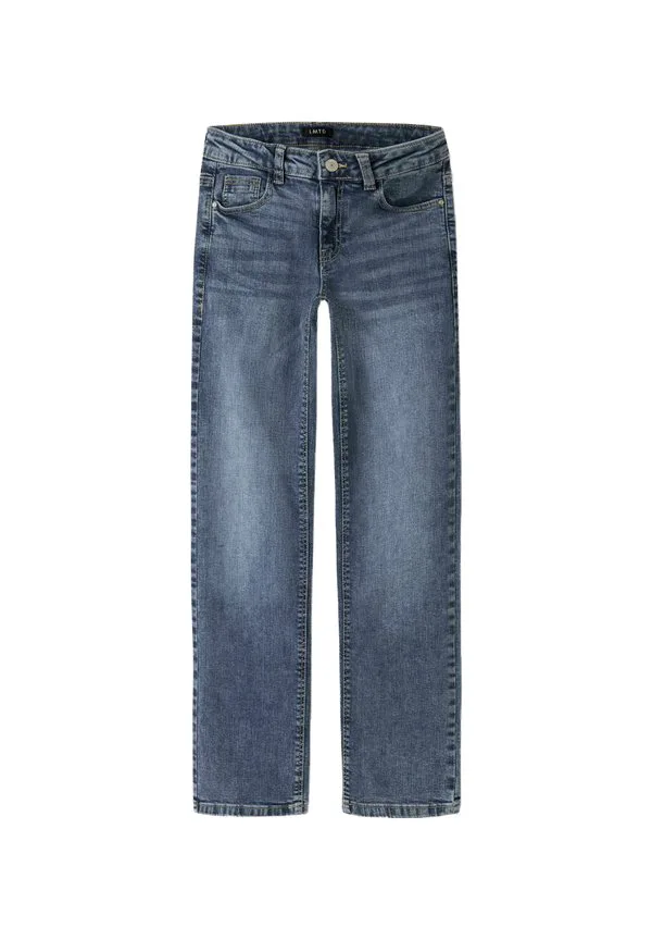 Джинсы прямого кроя с низкой посадкой Lmtd, Medium Blue Denim