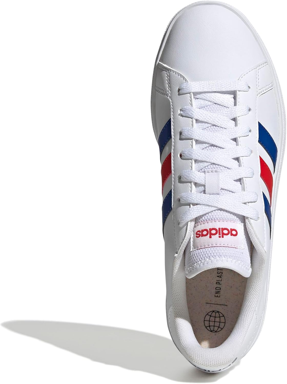 Мужские теннисные кроссовки Adidas Grand Court Base, белый/белый/красный — фото 3