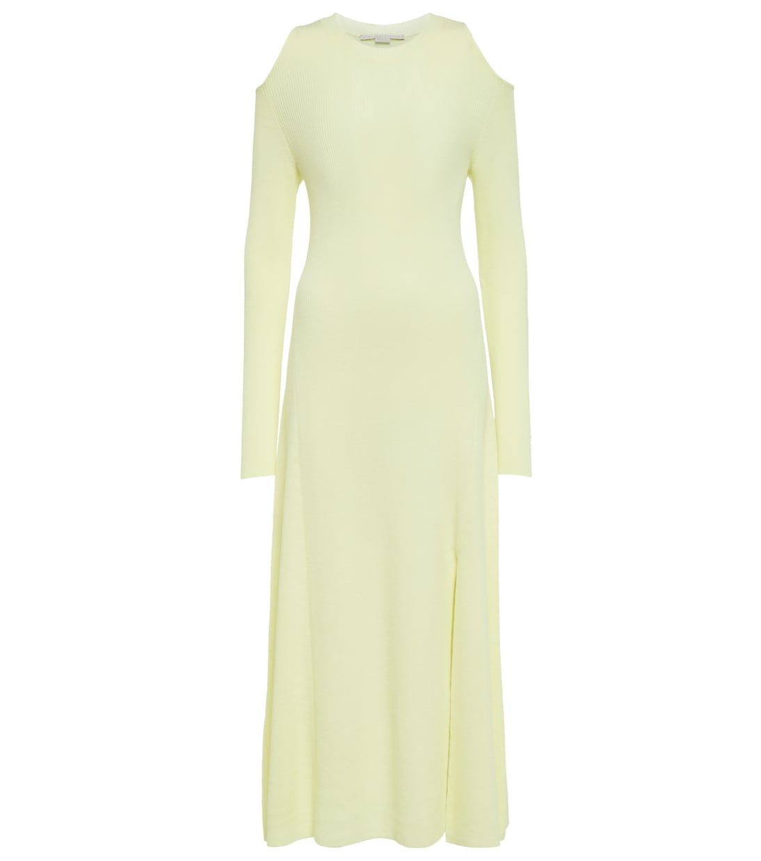 

Платье миди из натуральной шерсти с вырезом Stella McCartney, Acid Yellow
