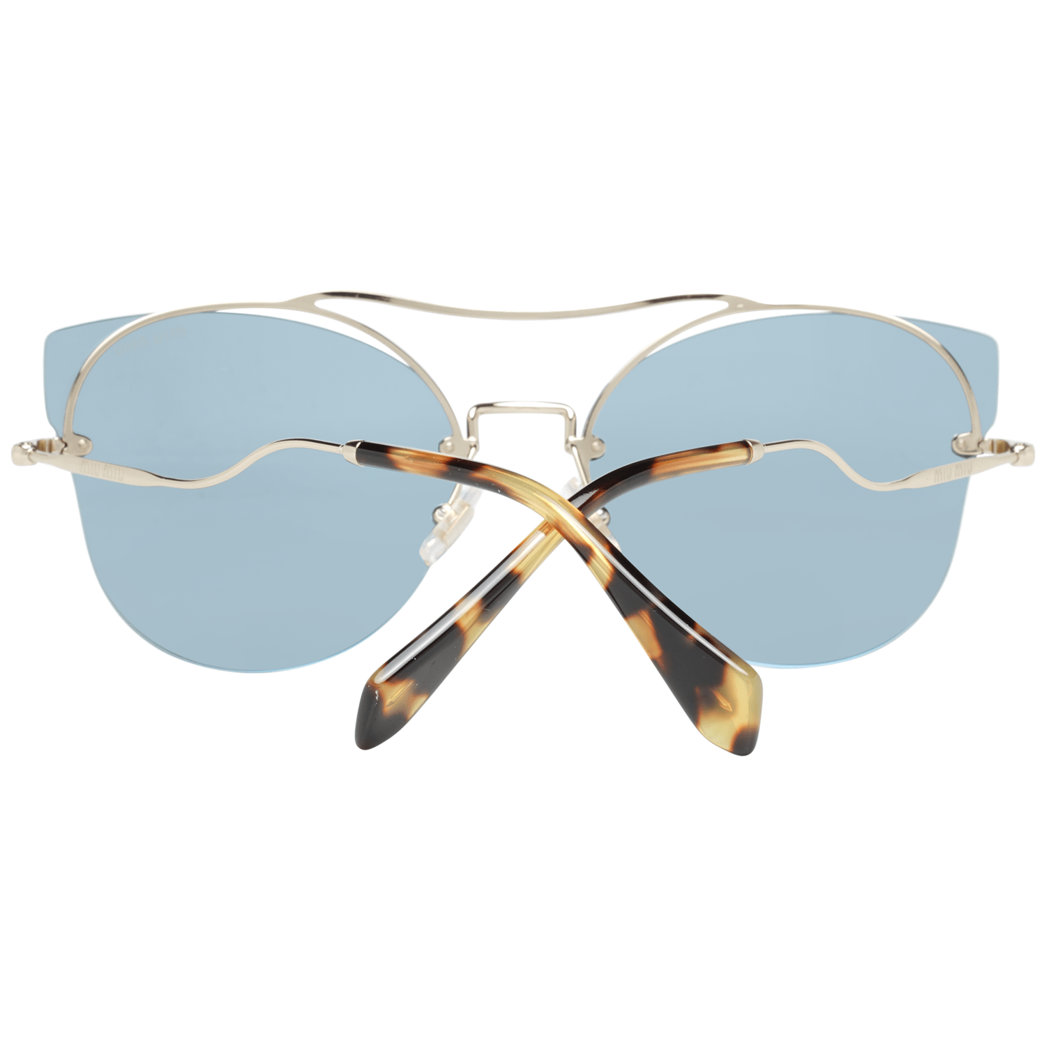 

Золотые женские солнцезащитные очки Miu Miu, золотой