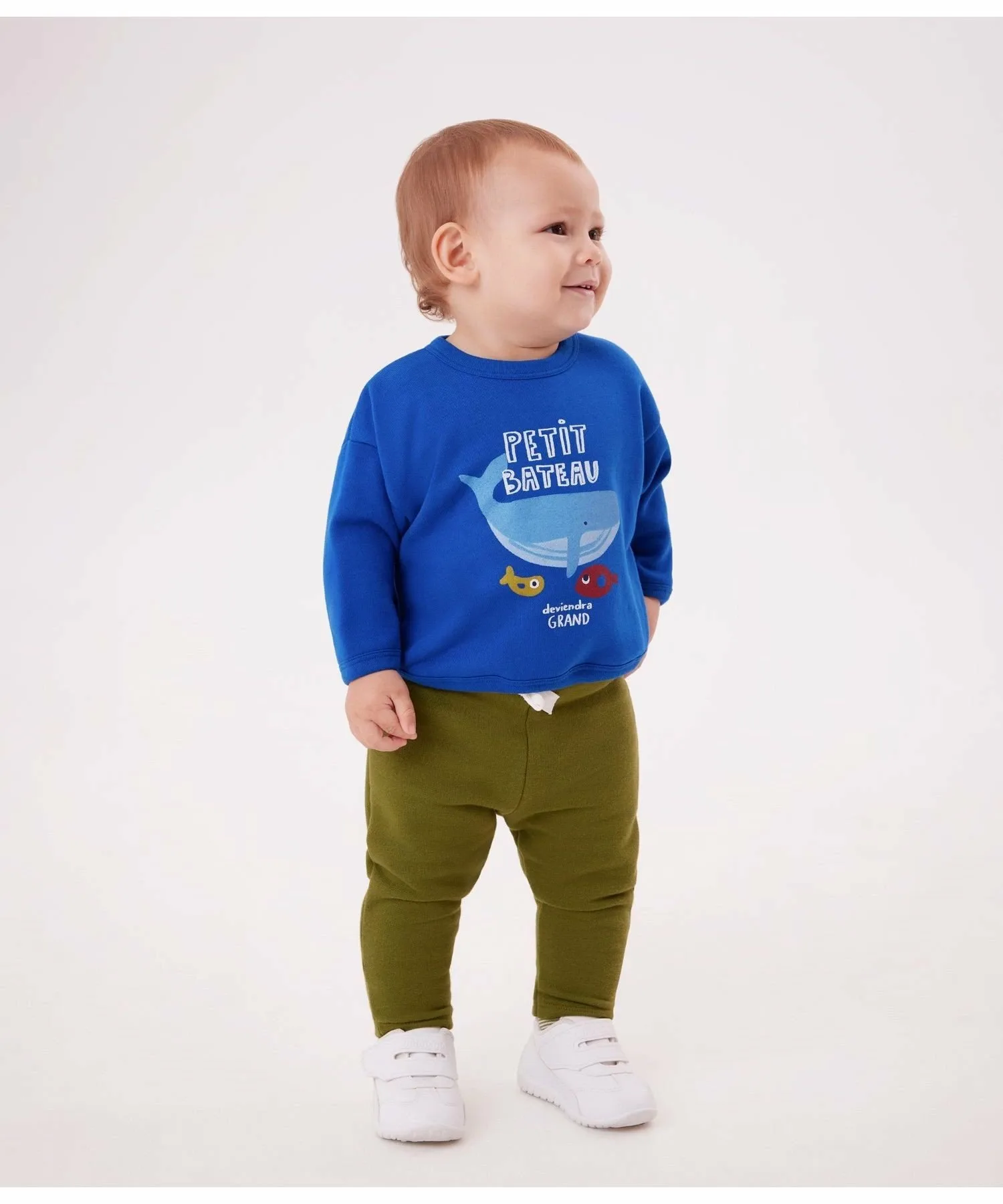 Пуловер из толстовки PETIT BATEAU, Royal Blue — фото 2