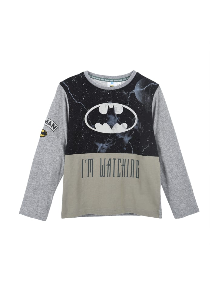 

Рубашка с длинным рукавом Batman, серый