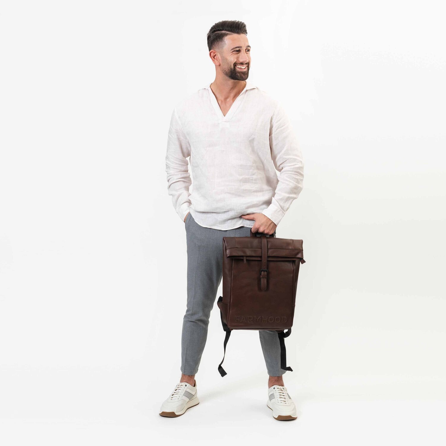 

Рюкзак Farmhood Memphis Leder 41 cm Laptopfach, темно коричневый