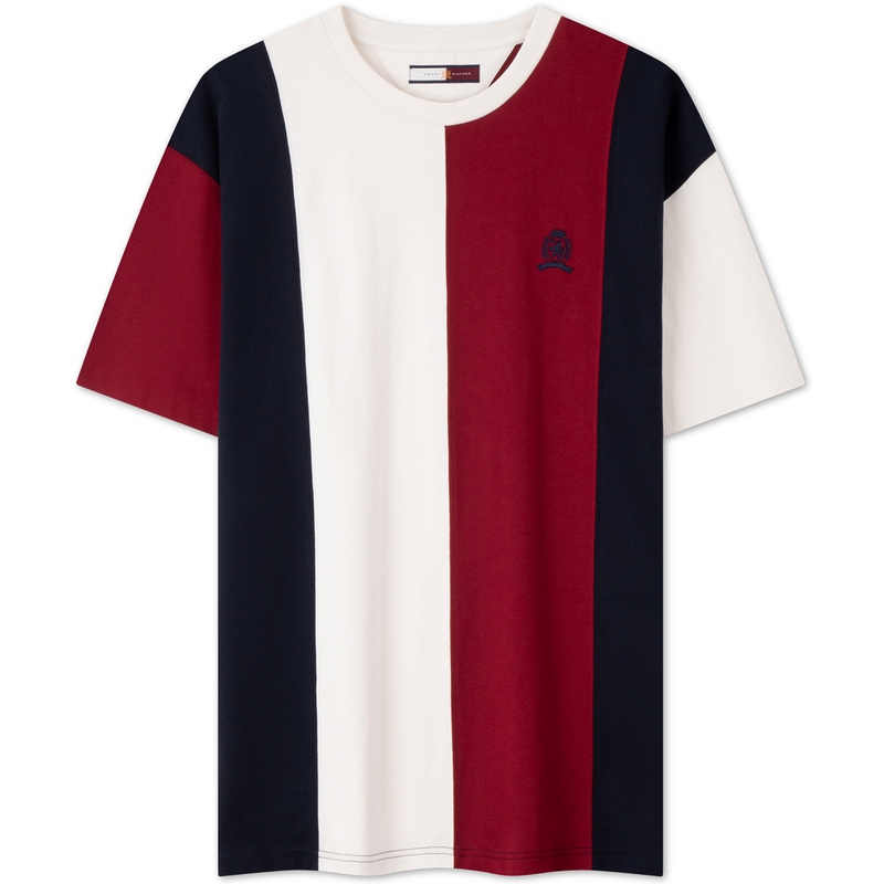 Tommy Hilfiger Футболка мужская красная белая черная мультиколор — фото 3