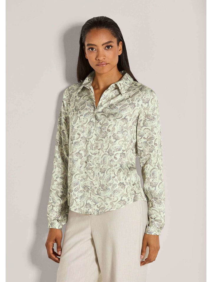 

MADELEINE Элегантная вискозная блузка с застежкой на пуговицы, жемчужно-белого/многоцветного оттенка